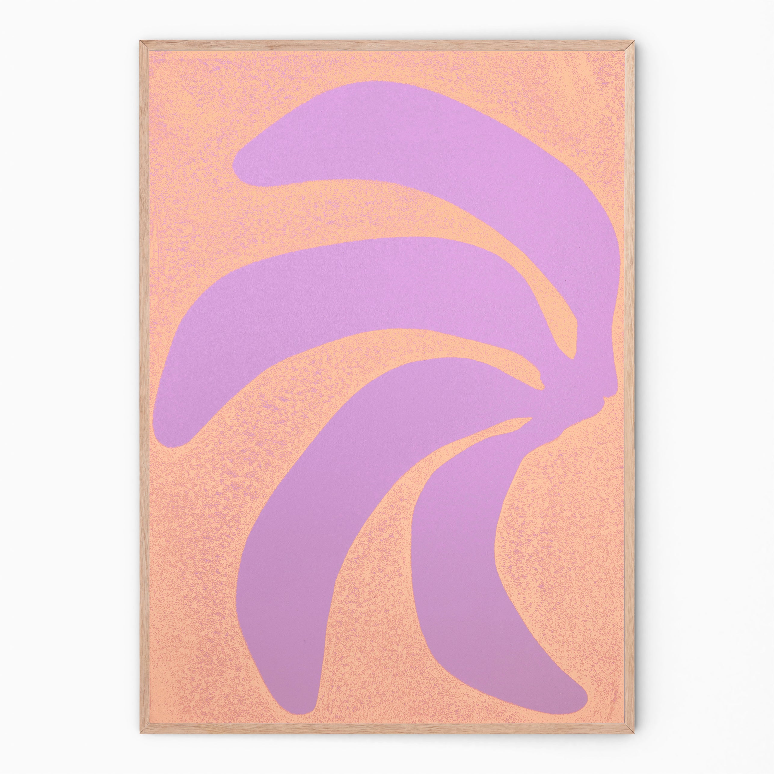Colorful wall art in lilac and nude I Handmade poster Enkel Art Studio