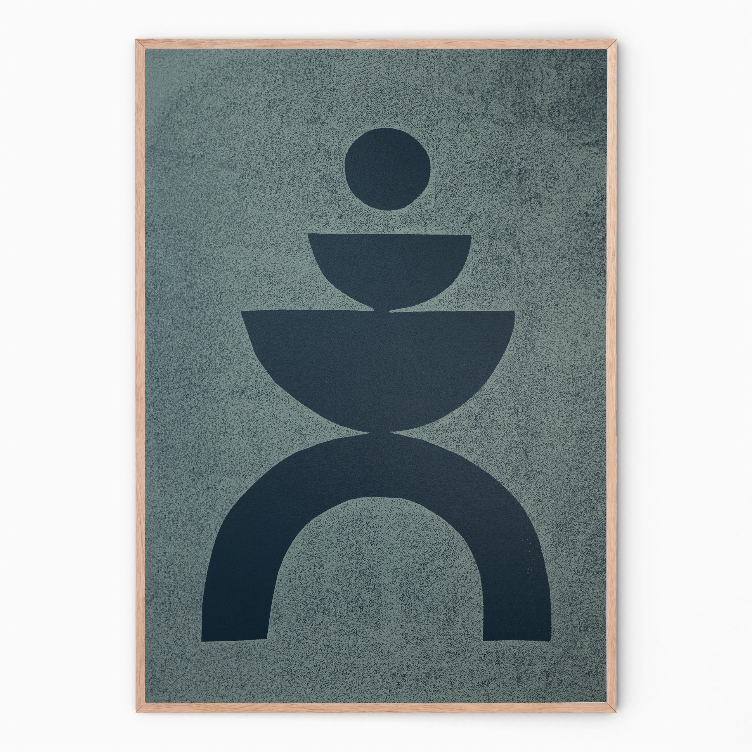 Petrol blue Abstract wall art for your gallery wall I Handmade poster Enkel Art Studio
