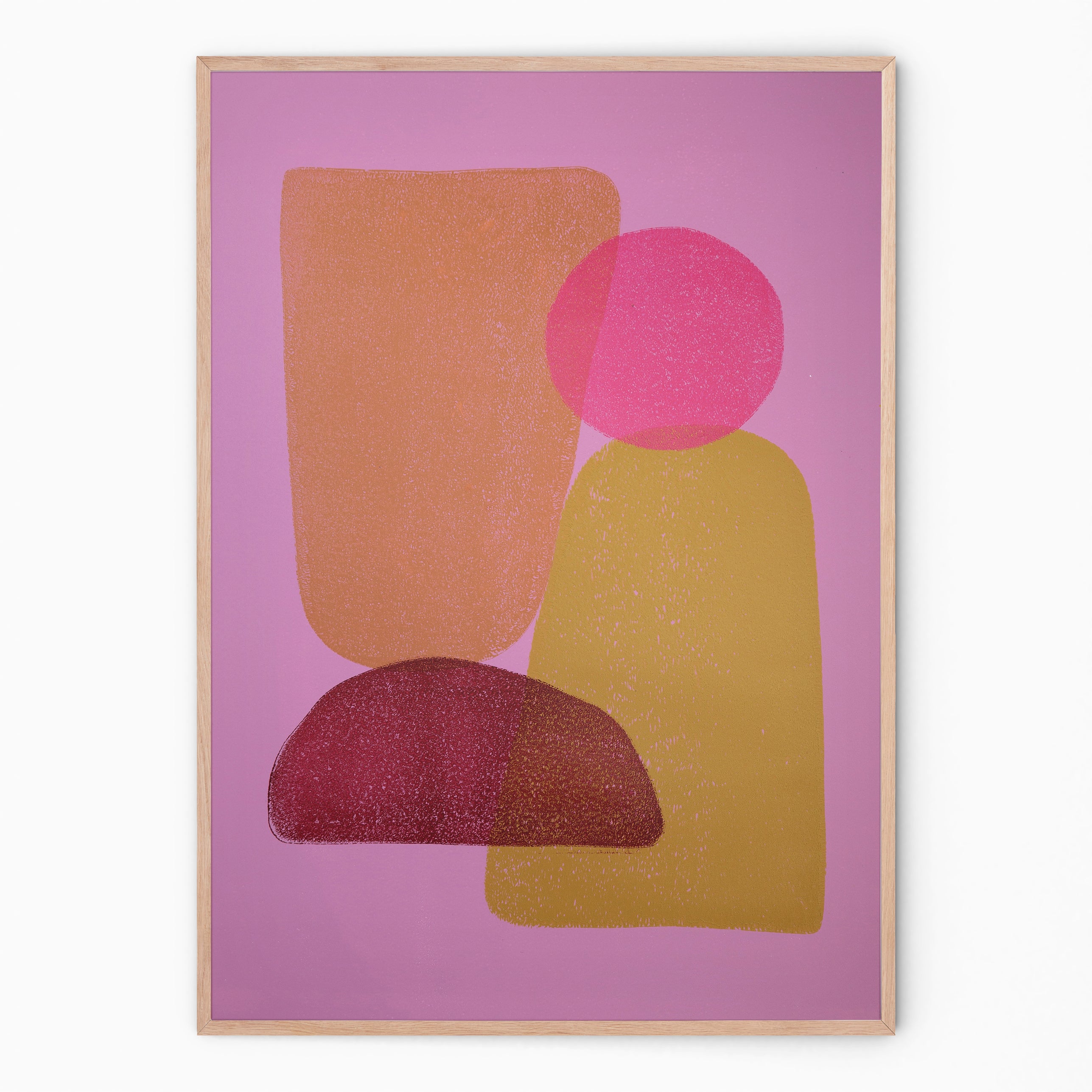 Indian colorful art in circular shapes I Handmade poster Enkel Art Studio